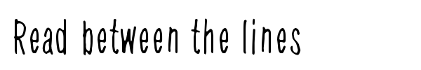 Read between the lines font preview